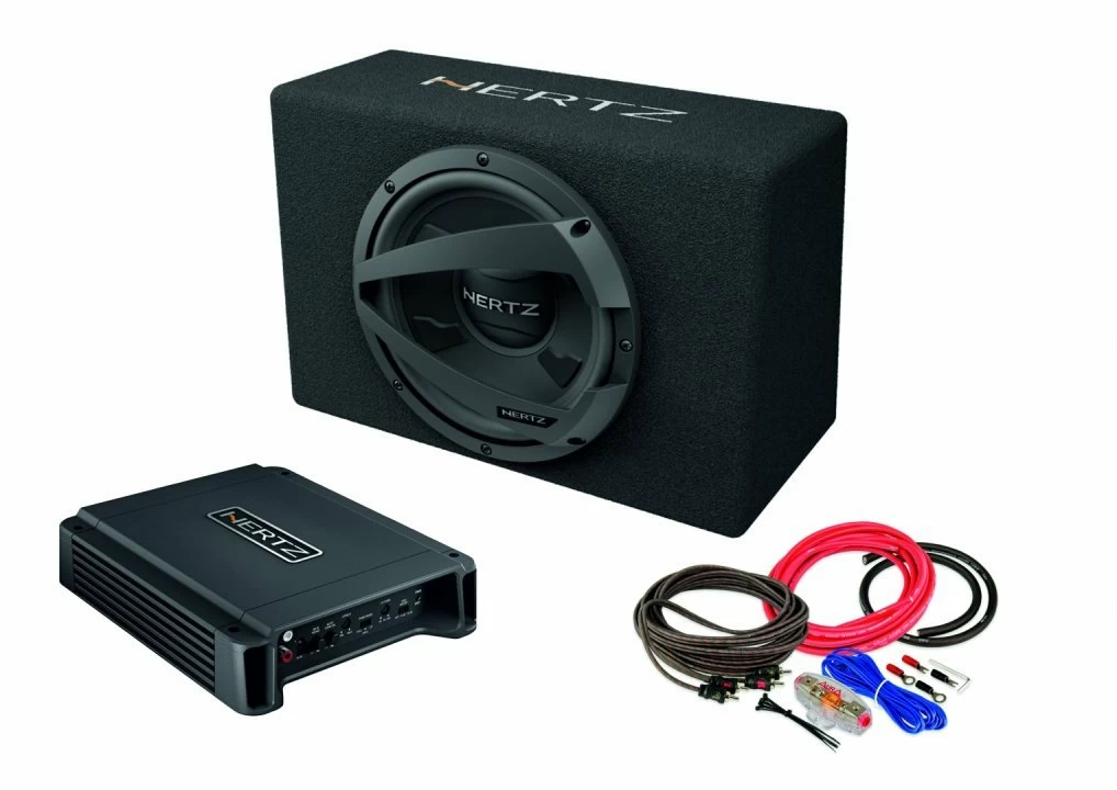Subwoofer Auto - PACHET SUBWOOFER AUTO HERTZ DBX 25.3 + AMPLIFICATOR HERTZ HCP 2 + KIT DE CABLURI COMPLET