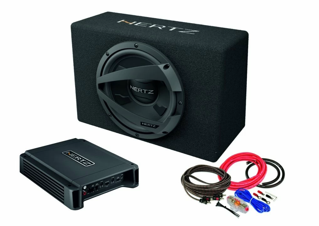 Subwoofer Auto - PACHET SUBWOOFER AUTO HERTZ DBX 30.3 + AMPLIFICATOR HERTZ HCP 2 + KIT DE CABLURI COMPLET