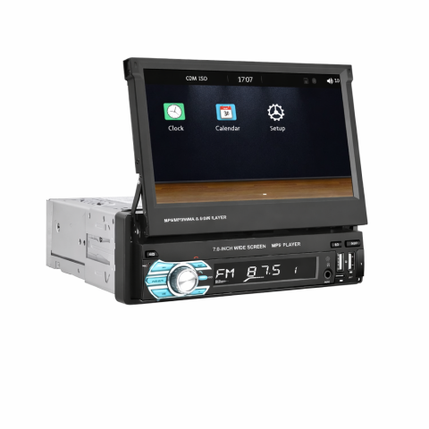 Navigatii 1 DIN - Player Auto 1DIN, MP5 cu Ecran Extractabil, Carplay și Android Auto WiFi, Bluetooth, USB