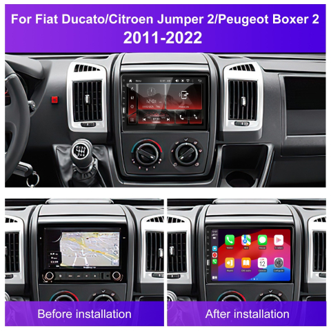 Player dedicat Citroen Jumper/Peugeot Boxer 2/ Fiat Ducato (2006-2011) Navigatie MP5 Player cu CarPlay si Android auto wifi, USB, Bluetooth [3]