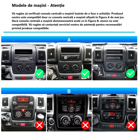 Player dedicat Citroen Jumper/Peugeot Boxer 2/ Fiat Ducato (2006-2011) Navigatie MP5 Player cu CarPlay si Android auto wifi, USB, Bluetooth [1]