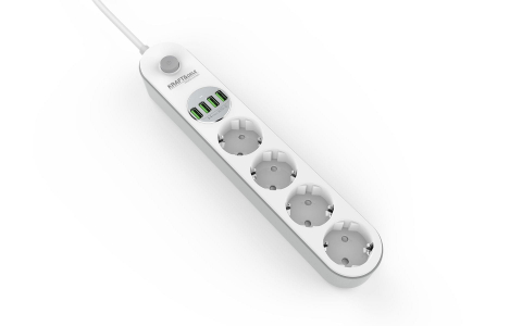 Prelungitor electric 2m cu 4 prize și 4 porturi USB – protecție suprasarcină și siguranță copii [2]
