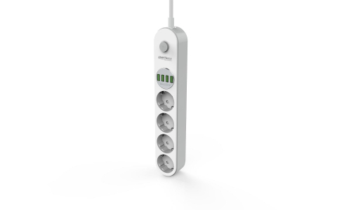 Prelungitor electric 2m cu 4 prize și 4 porturi USB – protecție suprasarcină și siguranță copii [1]