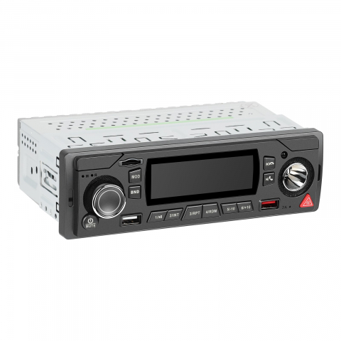Navigatii 1 DIN - Radio Auto MP3 Player cu Bluetooth, USB, SD, AUX, FM, Telecomandă – Ecran LCD, Încărcare Telefon, LED Butoane 7 Culori