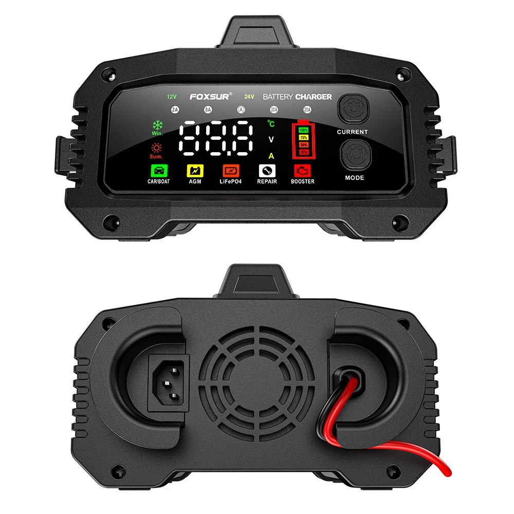 Redresor Auto 12-24V, 25A, profesional, functioe de reparare/desulfatare baterie, compatibil cu bateriile Pb-Acid, AGM, EFB, LiFePO4 [1]