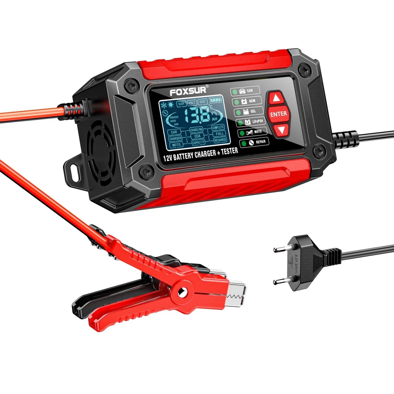 Redresor Auto 2 în 1 cu Tester Baterie 12V 6A AGM GEL LiFePO4 [3]