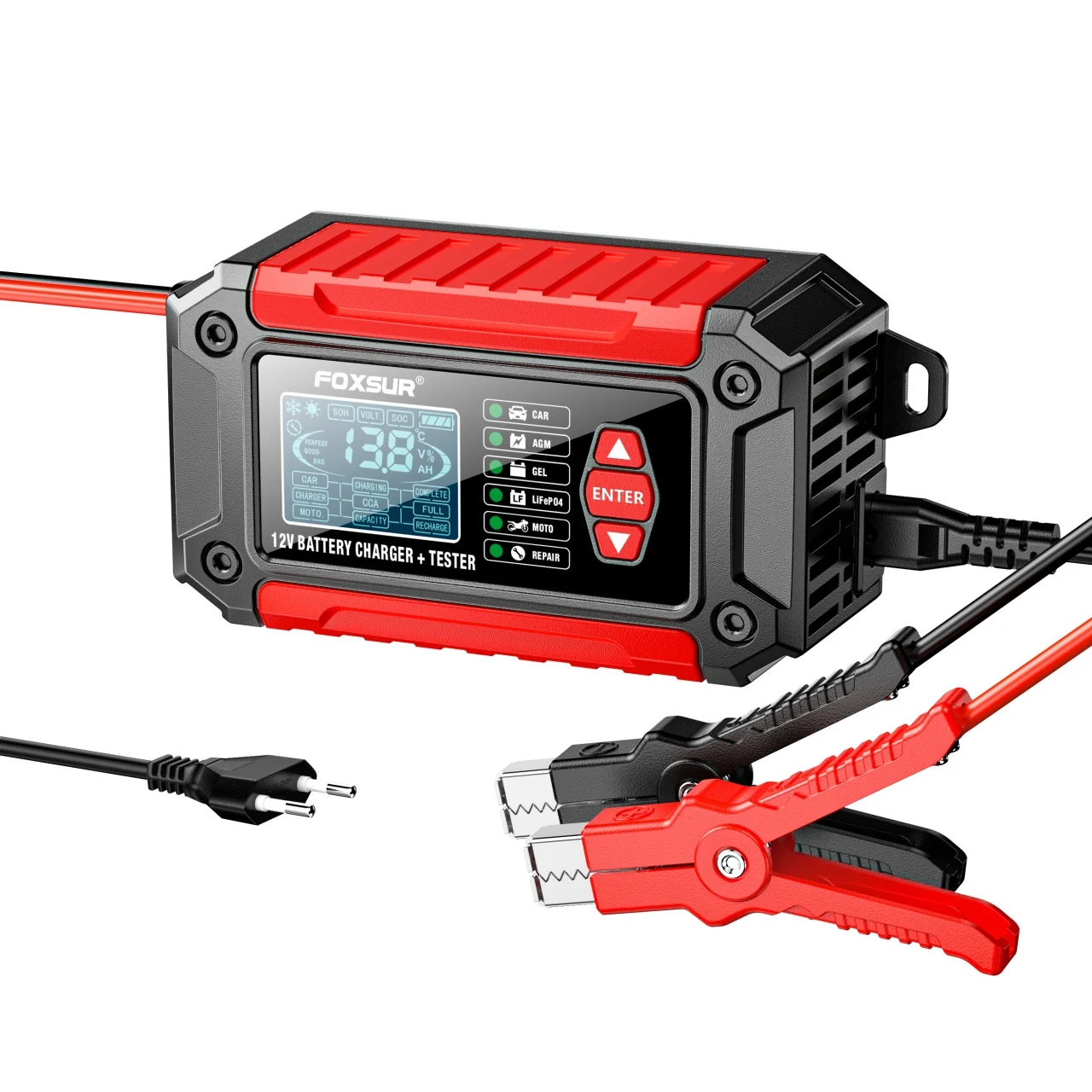 Redresor Auto 2 în 1 cu Tester Baterie 12V 6A AGM GEL LiFePO4 [4]