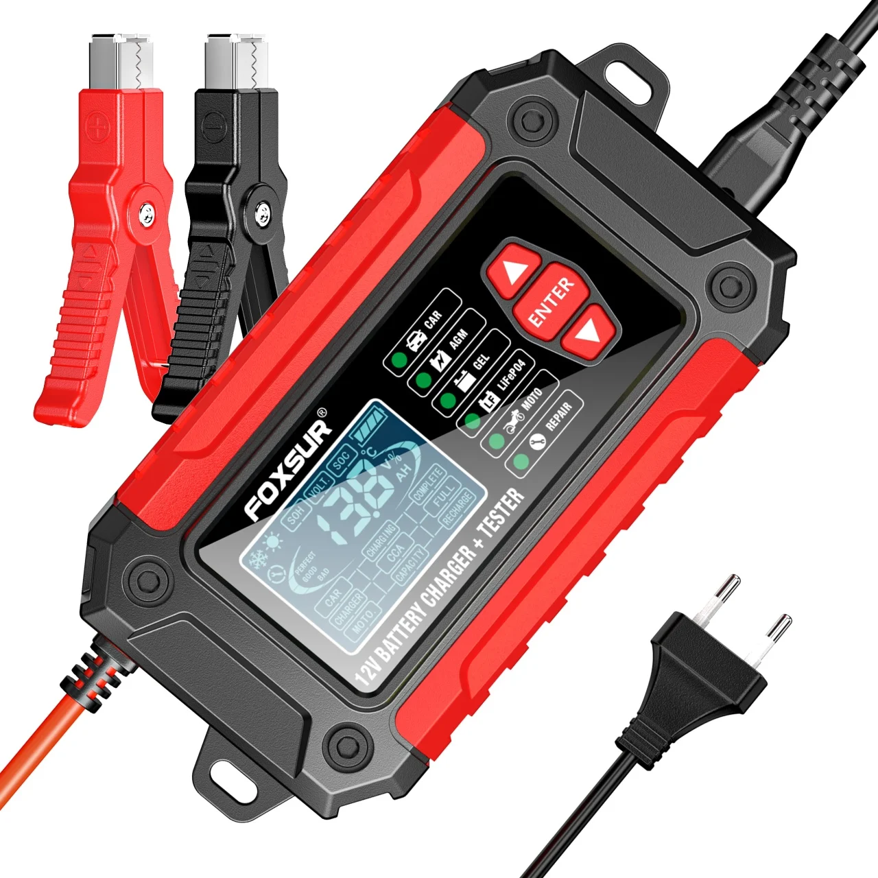 Redresor Auto 2 în 1 cu Tester Baterie 12V 6A AGM GEL LiFePO4 [5]