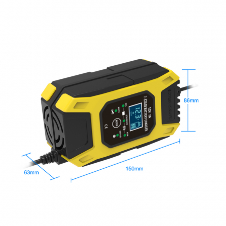 Redresor Auto,cu incarcare rapida si functie de reparare/desulfatare, 12V, 7A, Pb-acid, AGM, EFB, LiFePO40 [10]