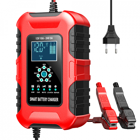 Redresor Auto FOXSUR Inteligent 12-24V, 10A – Încărcare Rapidă, Reparare & Desulfatare | Compatibil Pb-Acid, AGM, EFB, LiFePO4 [11]