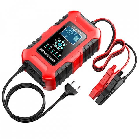 Redresoare Auto - Redresor Auto FOXSUR Inteligent 12-24V, 10A – Încărcare Rapidă, Reparare & Desulfatare | Compatibil Pb-Acid, AGM, EFB, LiFePO4