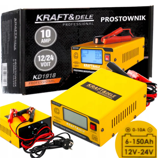 Redresoare Auto - Redresor incarcare baterii auto 12-24V, 10A cu microprocesor, incarcare baterii plumb,acid AGM, GEL 6-150Ah