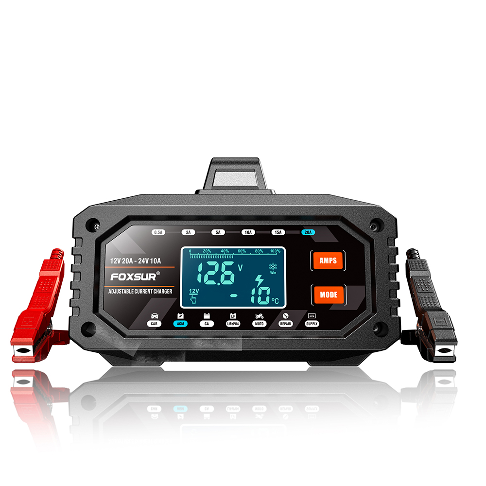 Redresor Auto Profesional FOXSUR FAC-200 20A 12V 24V cu Curent Reglabil și Smart Charging [2]
