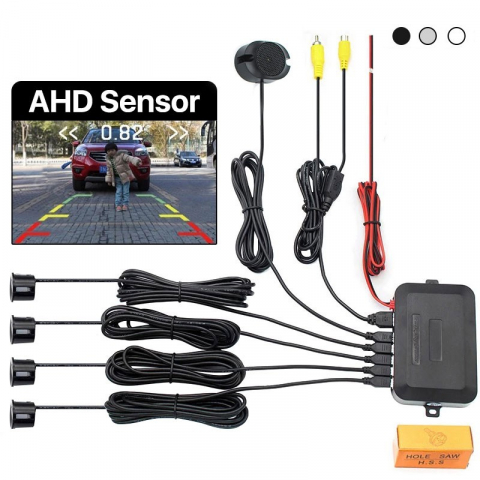 Senzori Parcare - Senzori de Parcare cu 4 Detectoare – Compatibili VIDEO RCA cu Cameră și Navigație Auto