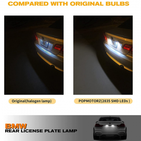 Set lampi LED pentru numar înmatriculare, compatibile BMW E39,E60,E61,E90,E91,E92,E93,E82,E88,E70,E71 [6]