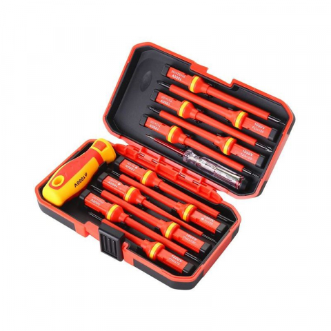 Intretinere auto - Set Șurubelnițe izolate 14 bucăți, Izolație de până la 1000V
