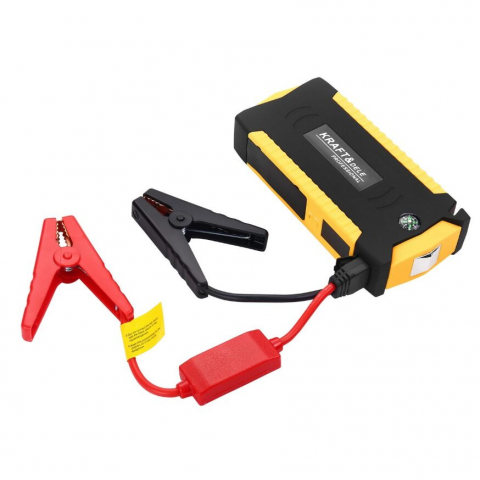 PROMOTII % - Starter auto portabil 16800mAh – Powerbank cu lanternă LED, încărcare USB, dispozitiv de urgență pentru geam și centură