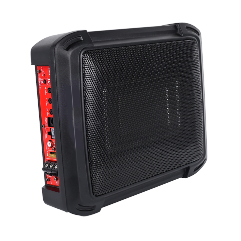Subwoofer Auto - Subwoofer activ auto 10" Slim 1000W, amplificator încorporat, intrare High/Low, 33.5×26.3×6 cm