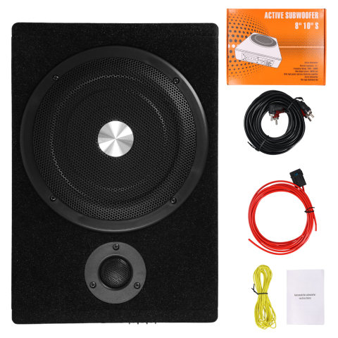 Subwoofer auto activ, slim 8 inch 600W–Bass puternic, design ultra-subțire pentru spații reduse [5]