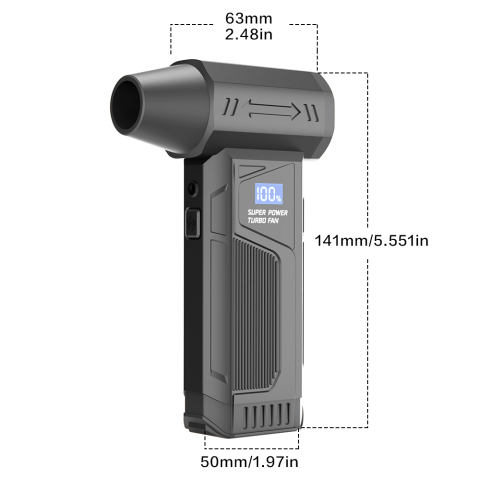 Suflantă Electrică Portabilă (Air Duster) | Motor Brushless 110.000 RPM | 4 Trepte & Display LCD [6]