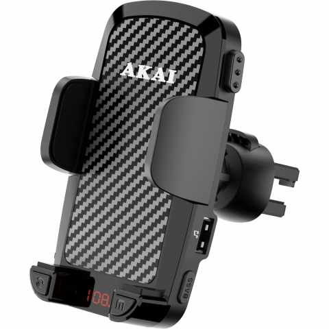 Suport Telefon Auto Multifuncțional cu Bluetooth 5.3, FM Transmitter, Încărcare USB, MP3/WAV [2]