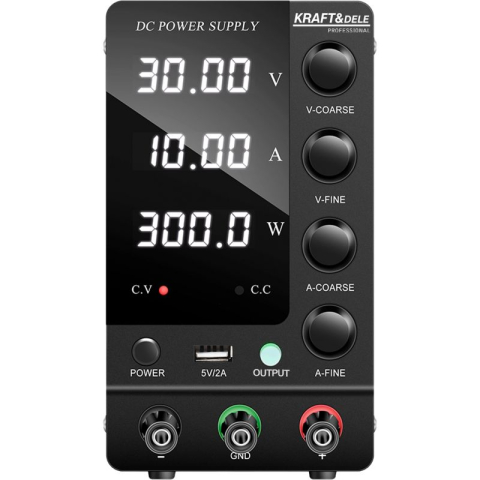 Sursa de alimentare Reglabila, 0-30V/0-10A, 300W, interfata USB, protectie suprasarcina, sistem racire inteligent, negru [1]