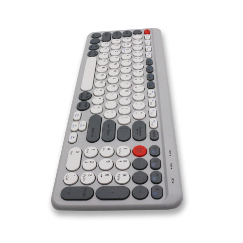 Tastatură Wireless Slim Bluetooth 5.0/2.4G, Multi-Device, Acumulator, Autonomie 45h, Compatibilă Windows, Mac, Android, iOS – Gri [1]