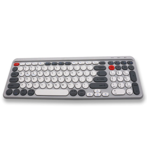 Tastatură Wireless Slim Bluetooth 5.0/2.4G, Multi-Device, Acumulator, Autonomie 45h, Compatibilă Windows, Mac, Android, iOS – Gri [3]