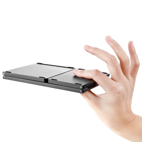 Tastatură Pliabilă cu Touchpad, Bluetooth 5.1 + 2.4G, Portabilă și Reîncărcabilă – Gri Elegant [8]