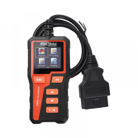 Testere auto - Tester de diagnosticare auto OBD2,Universal citire si stergere coduri de eroare a motorului, teste baterie si parametrii rosu/negru
