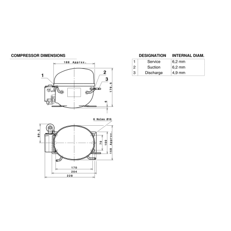 Compresor Cubigel GU80TB R134a HBP 1/4 HP [1]