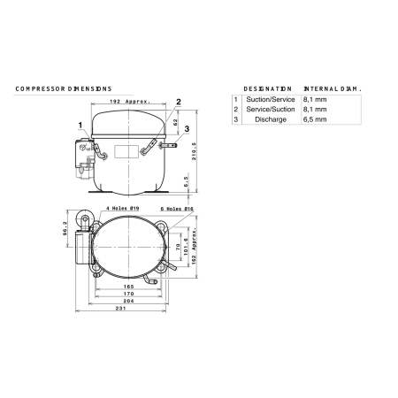 Compresor Cubigel MP14FB R404A LBP 1/2 HP [2]