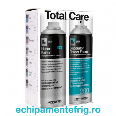 Accesorii aer conditionat - Kit Dezinfectant Aer Condiționat Total Care – Talc, 200 ml, Errecom