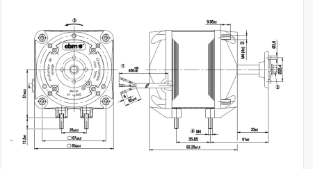 Motor Ventilator EbmPapst 34W - M4Q045-EF01-01 [1]