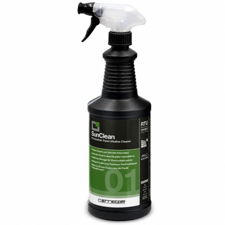 Soluții pentru curățare și igienizare - Soluție alcalină pentru curățarea panourilor fotovoltaice Errecom SunClean, 1 L, cu pulverizator, gata de utilizare