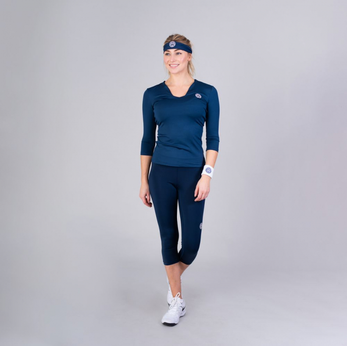 Bluza dama BIDI BADU Ariana Tech V-Neck - albastru [2]