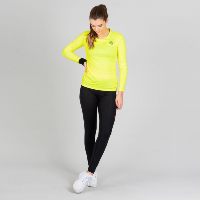 Bluza dama BIDI BADU Pia Tech Roundneck - Galben Neon [2]