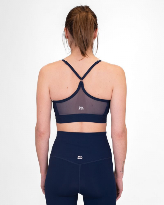 Bustiera BIDI BADU Crew Low Support Strappy Dama - Albastru Inchis [4]