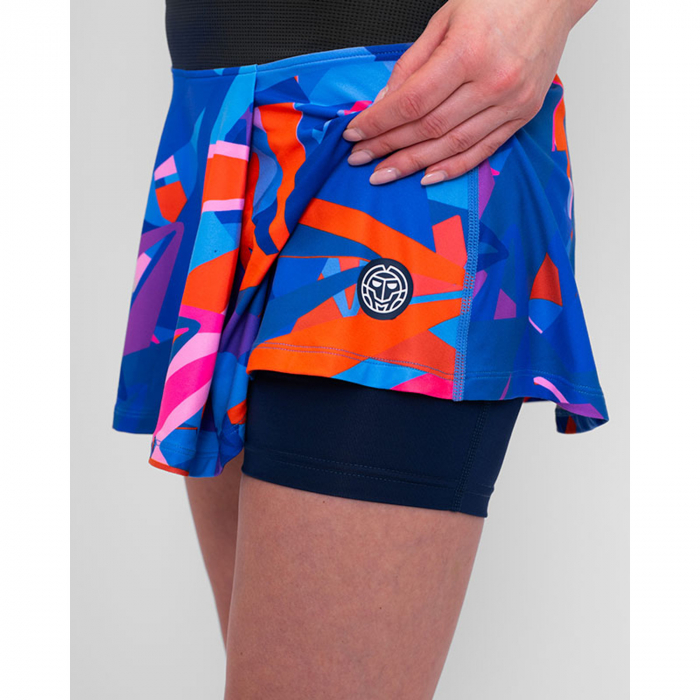 Fusta BIDI BADU Spike Printed Wavy Dama - Bleumarin/Albastru [2]