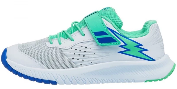 Pantofi Babolat Pulsion All Court Kid - velcro - Alb / Verde [3]