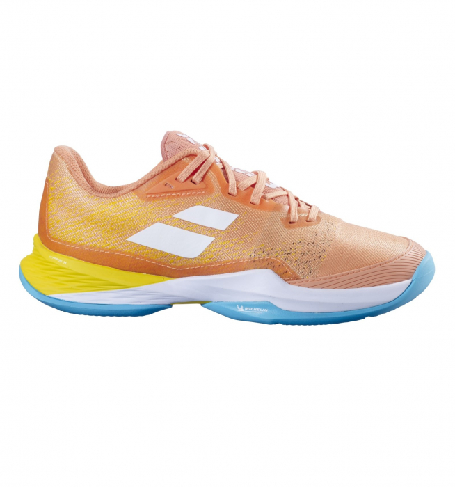 Pantofi de Tenis Babolat Jet Mach 3 Clay Dama - Roz / Auriu [2]