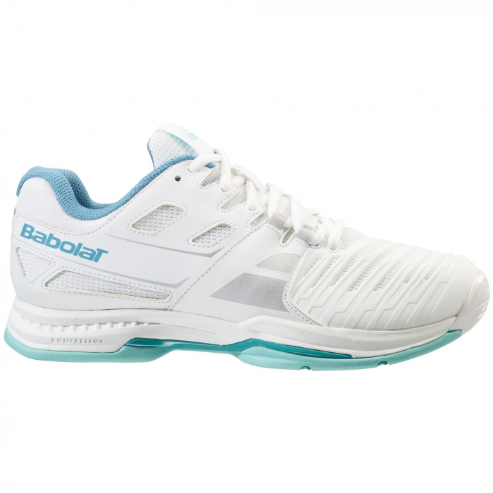 Pantofi de Tenis Babolat SFX All Court Dama - Alb / Albastru [2]