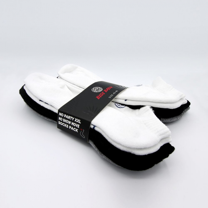 Sosete BIDI BADU No Party XXL No Show Move 6 Perechi - Gri/Negru/Alb [2]