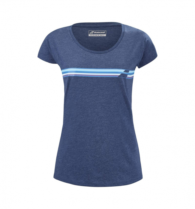 Tricou Babolat Exercise Stripes Dama - Albastru Inchis [2]