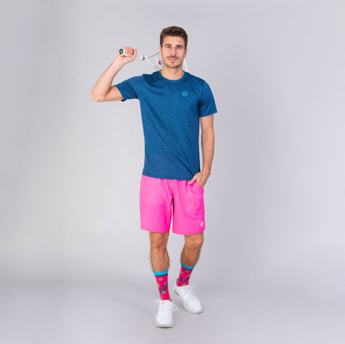 Tricou barbat BIDI BADU Falou Tech - Albastru Inchis/Petrol [3]