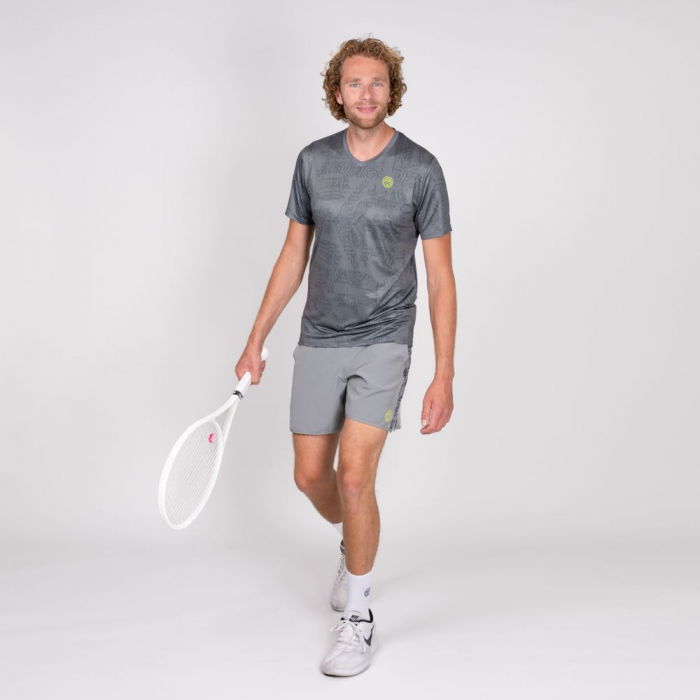 Tricou barbat BIDI BADU Madu Tech - Gri Inchis [3]