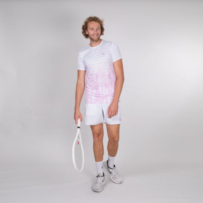 Tricou barbat BIDI BADU Tafari Tech - Liliac/Alb [3]