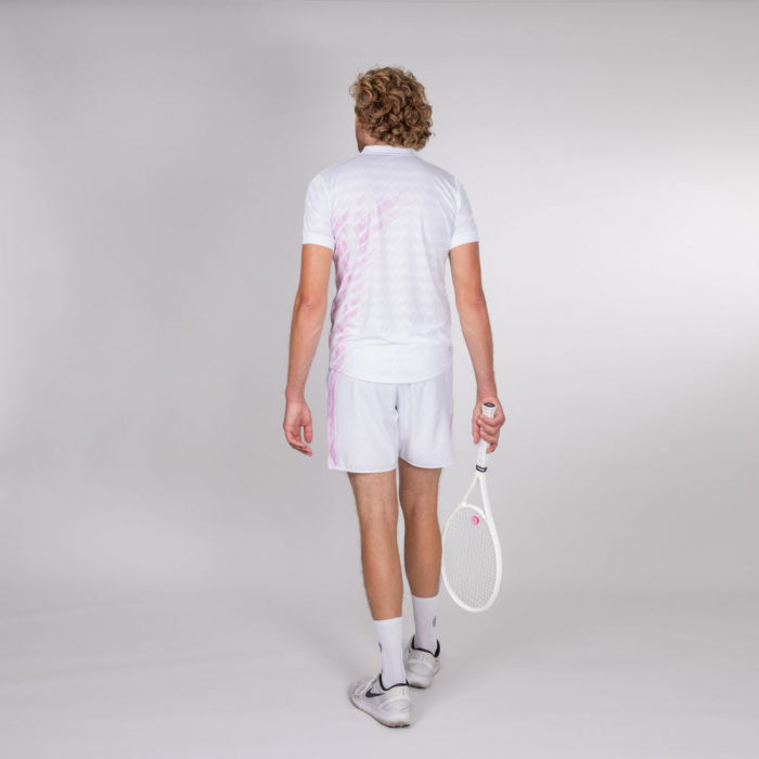 Tricou barbat BIDI BADU Yero Tech Polo - Liliac/Alb [4]