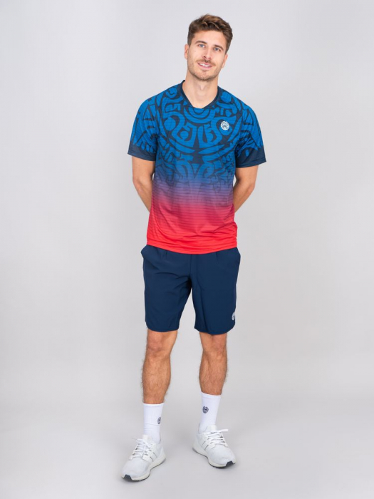 Tricou BIDI BADU Colortwist Barbat - Albastru Inchis/Rosu [5]