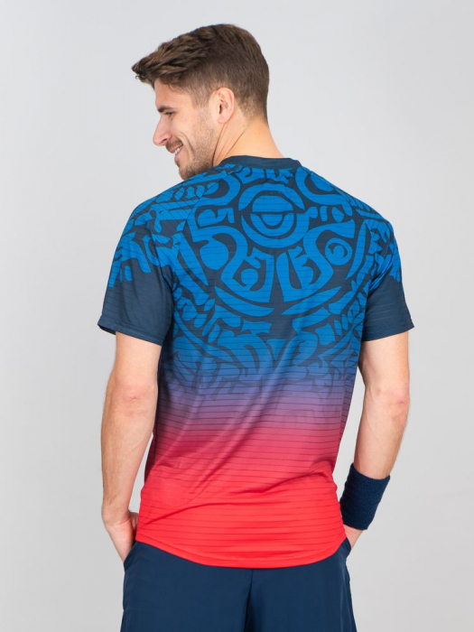 Tricou BIDI BADU Colortwist Barbat - Albastru Inchis/Rosu [4]